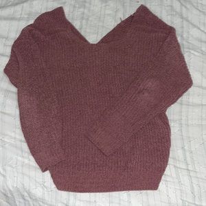 rusted pink colored sweater